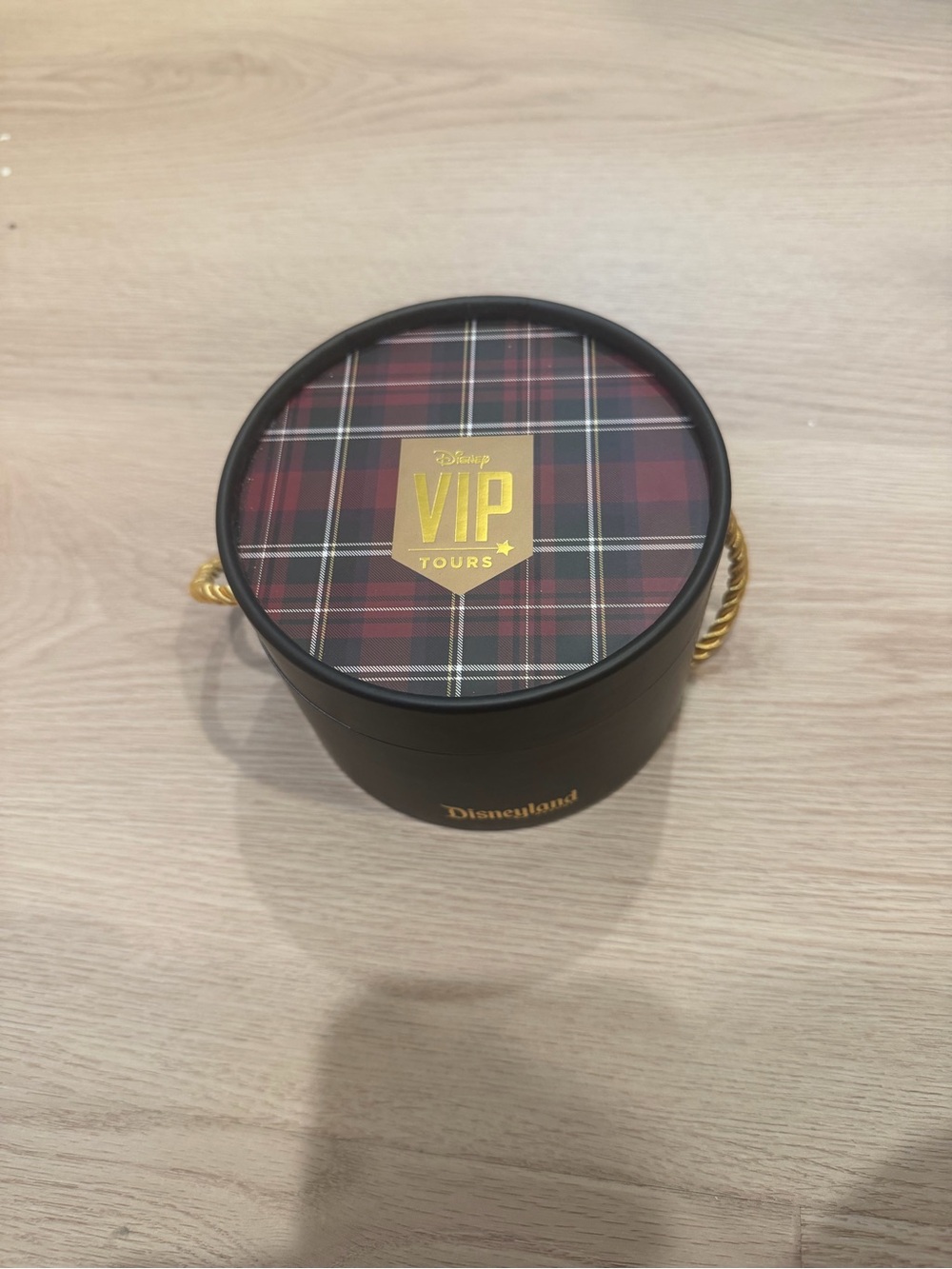 Disney Black & Red VIP Tours Round Gift Box